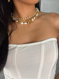 HARPER NECKLACE - PEARL & GOLD