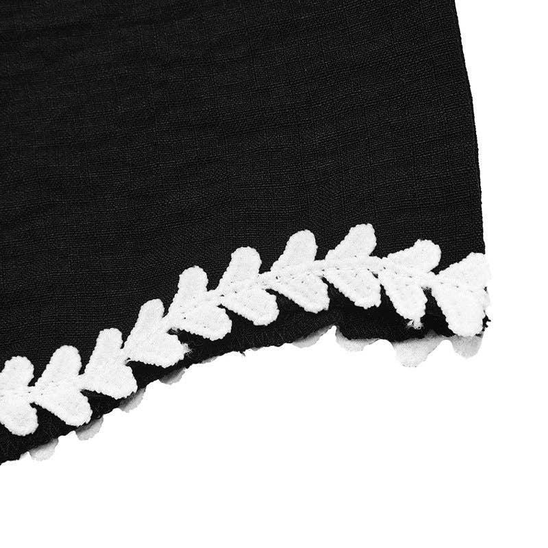 Black Contrast Trim Shorts