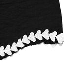 Black Contrast Trim Shorts