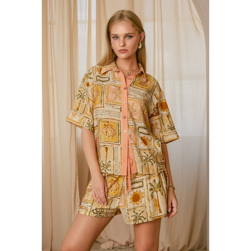 Paradise Postcard Shorts