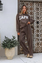 Ciao Fleece Track Pant - Chocolate