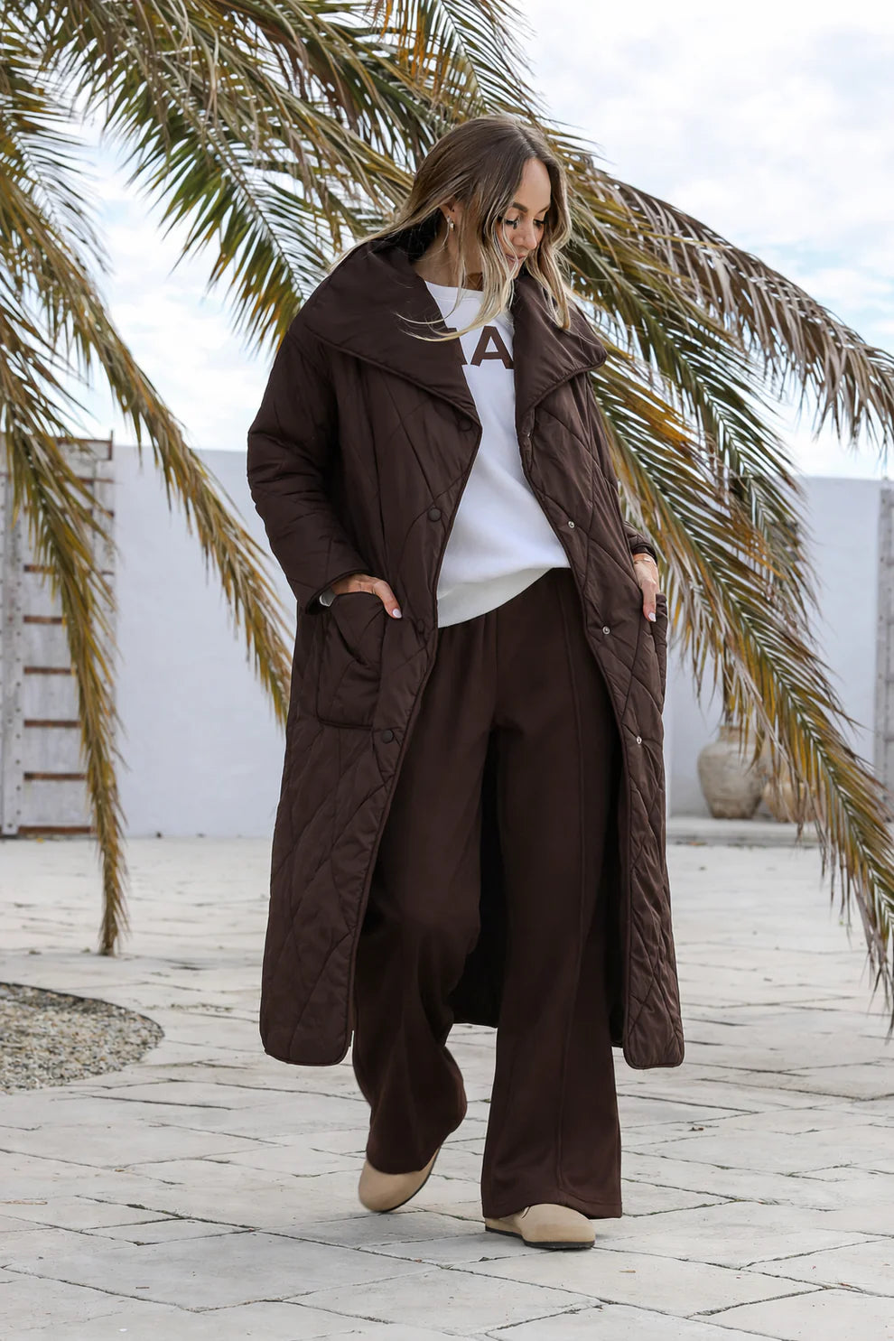 Ciao Fleece Track Pant - Chocolate