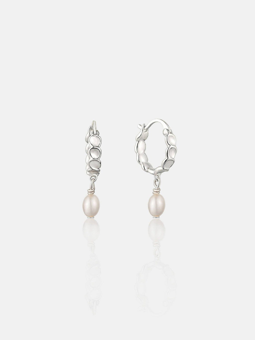 Vintage Pearl Drop Silver Plated Earrings