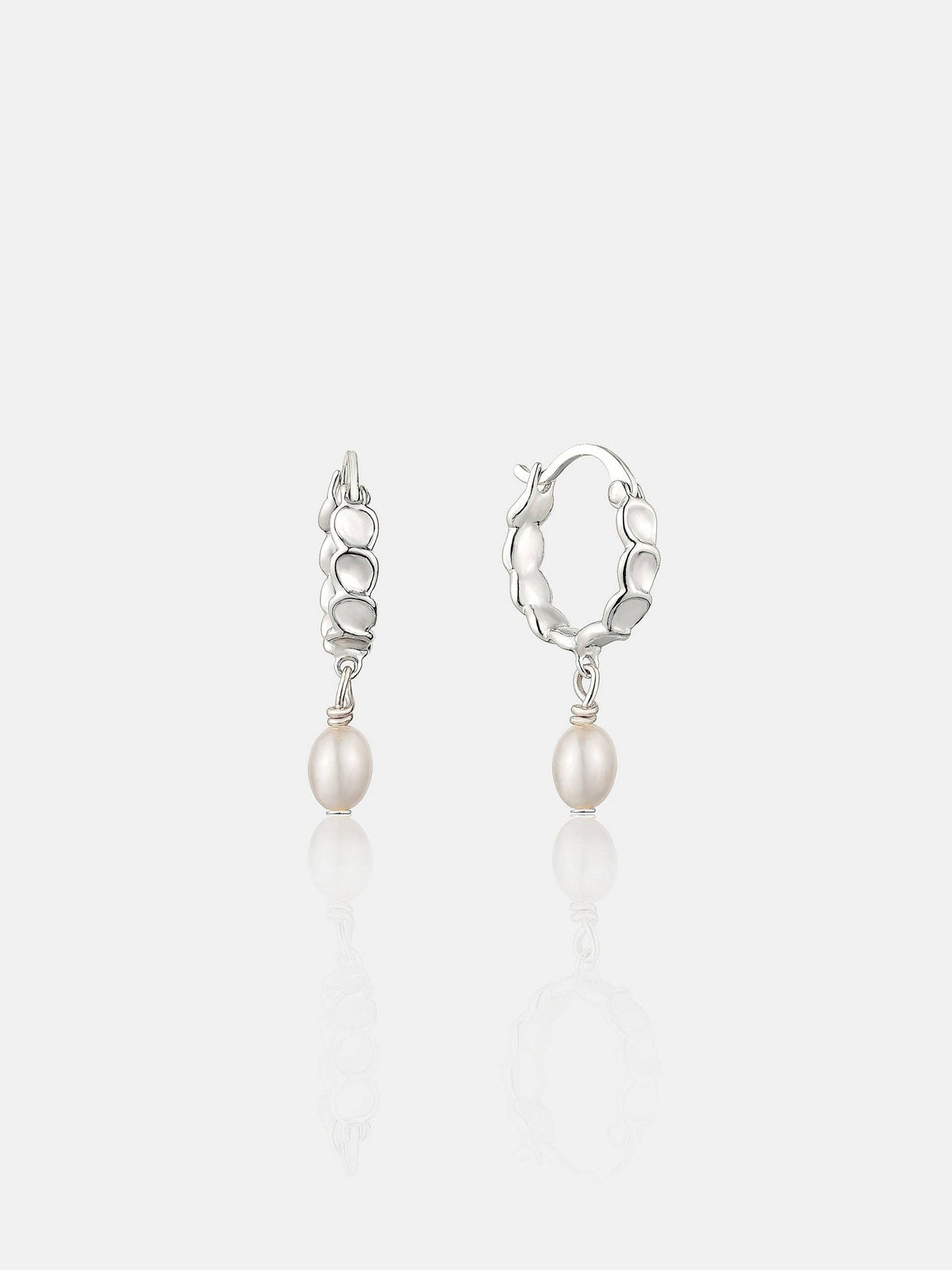 Vintage Pearl Drop Silver Plated Earrings