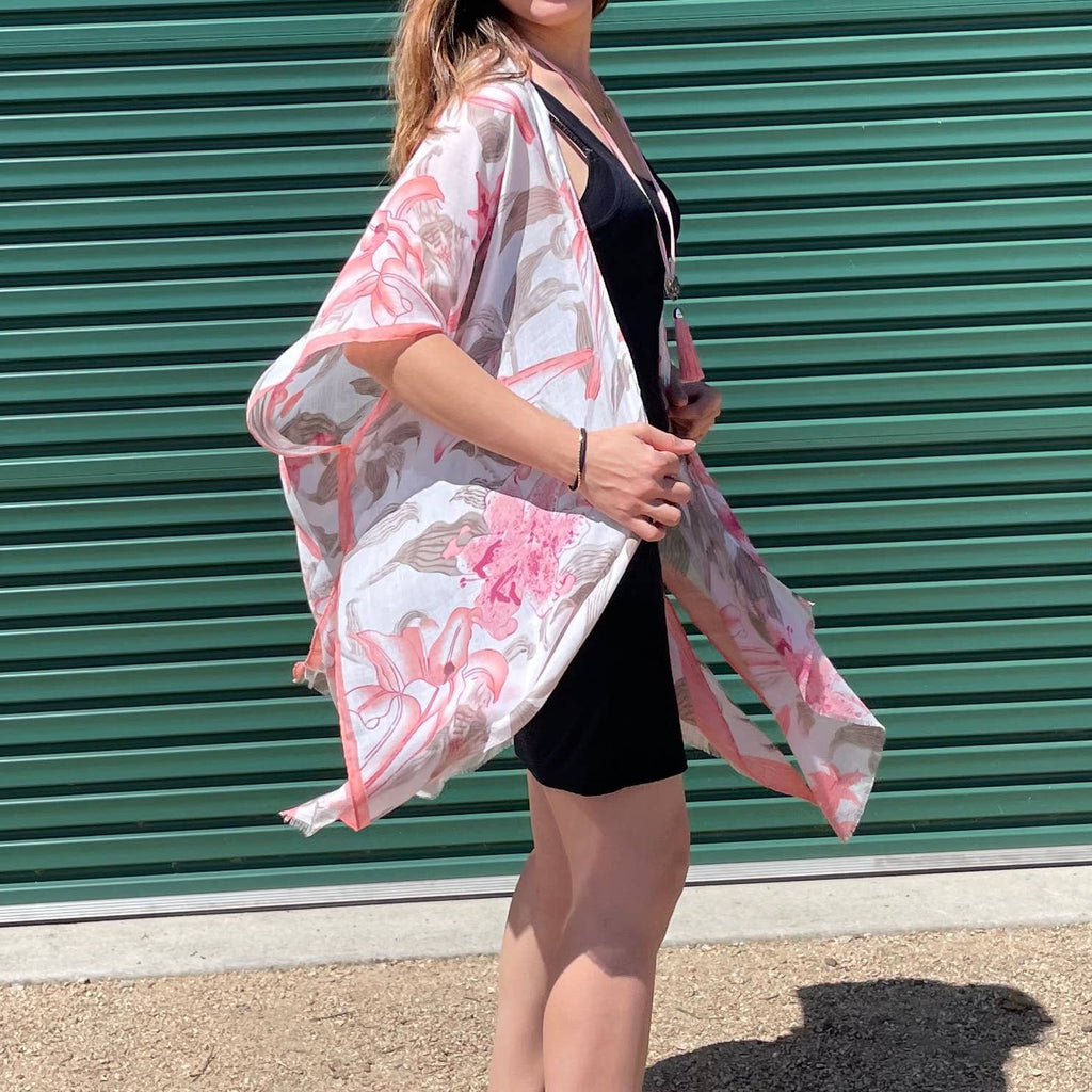 Floral Print Kimono