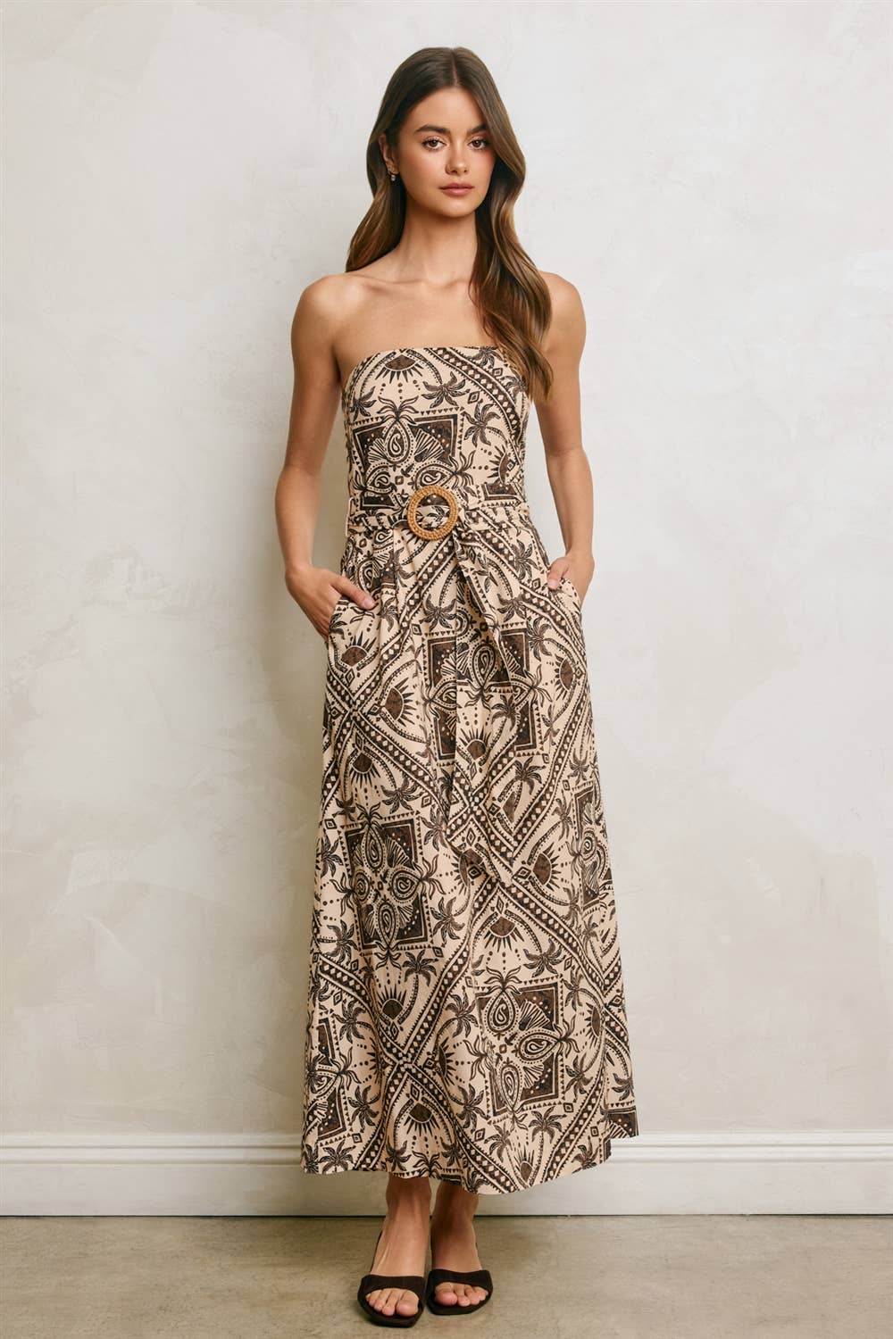 Maui Sands Strapless Maxi Dress