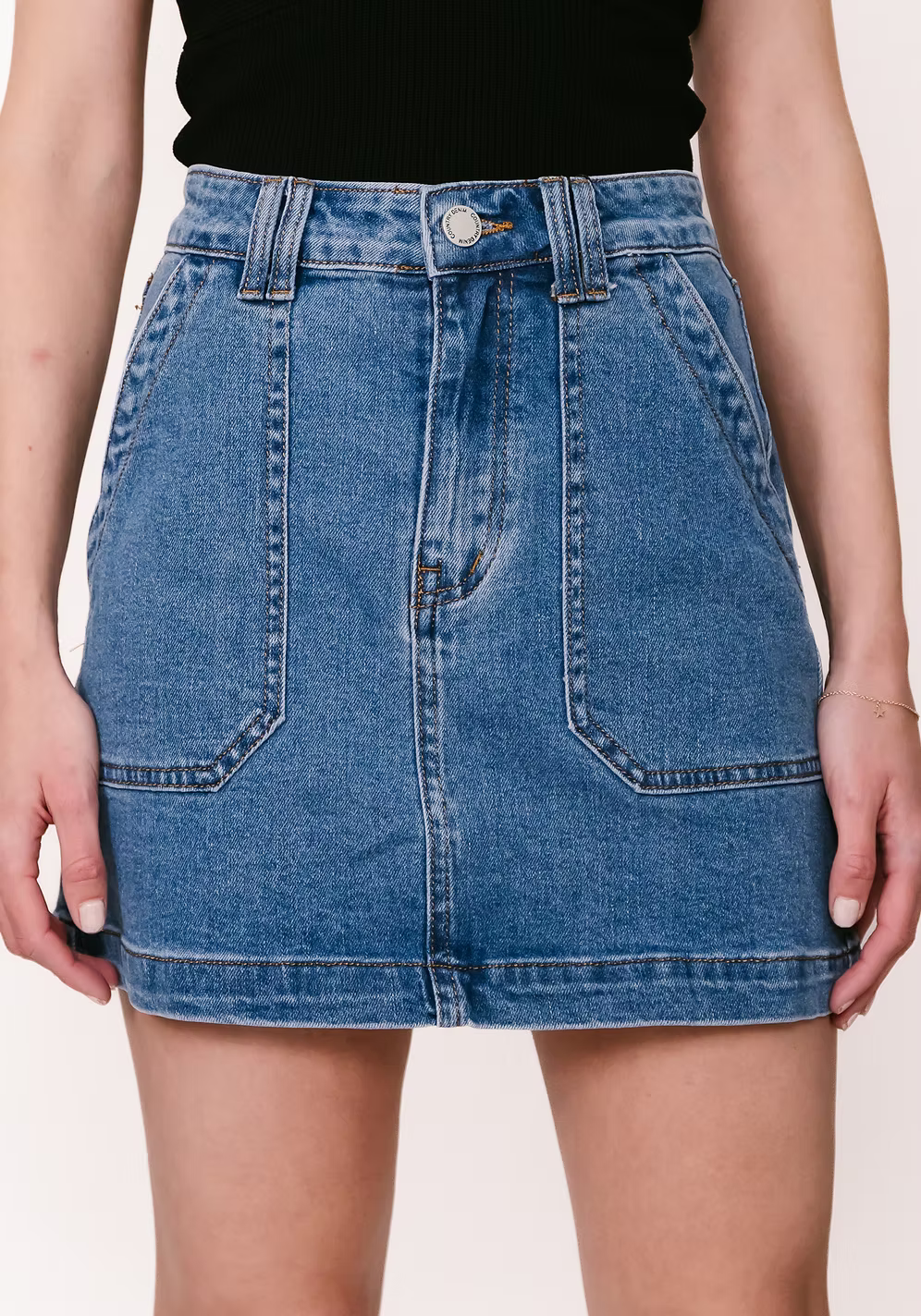 Hayleigh Denim Skirt - Mid Wash