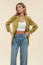 The Shoreline Blazer - 3/4 CUFF SLEEVE COLLARED BLAZER