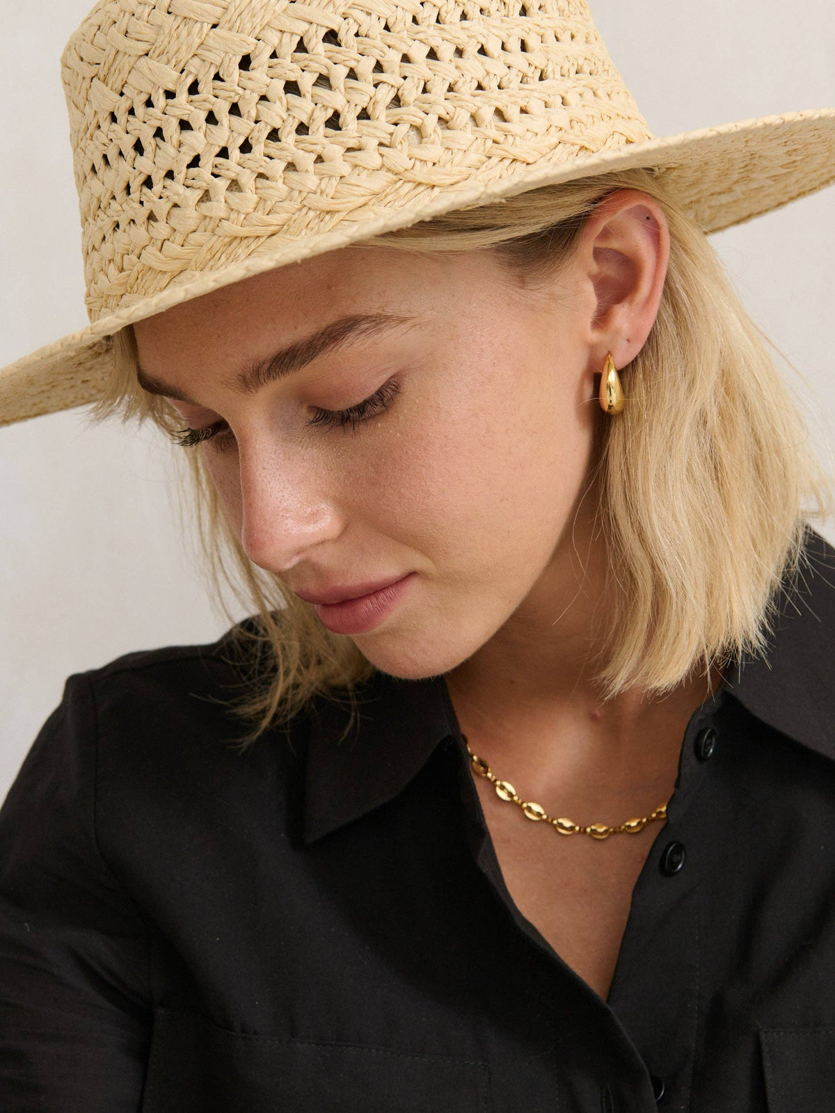 Joyce Straw Hat in Beige