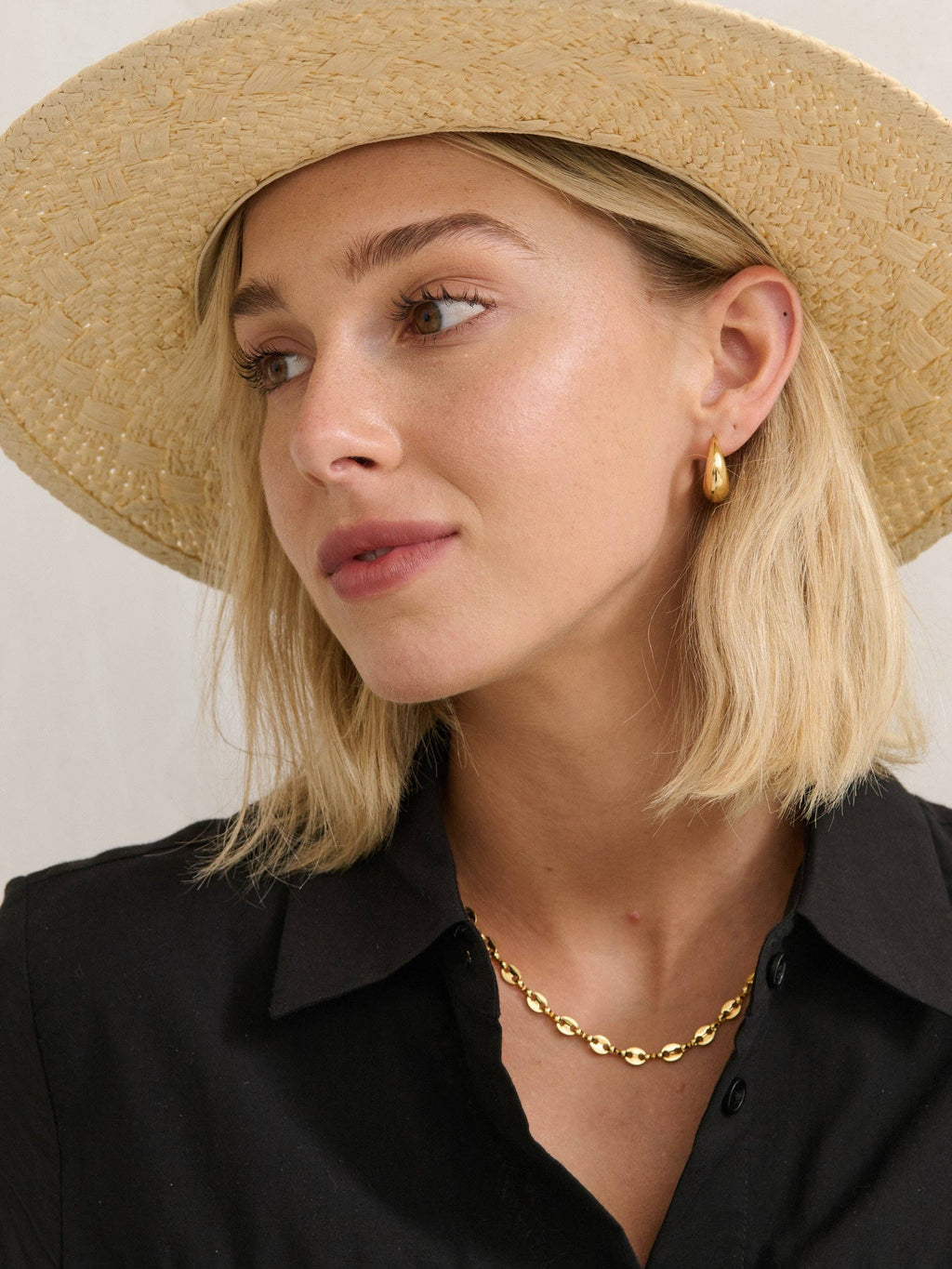 Joyce Straw Hat in Beige