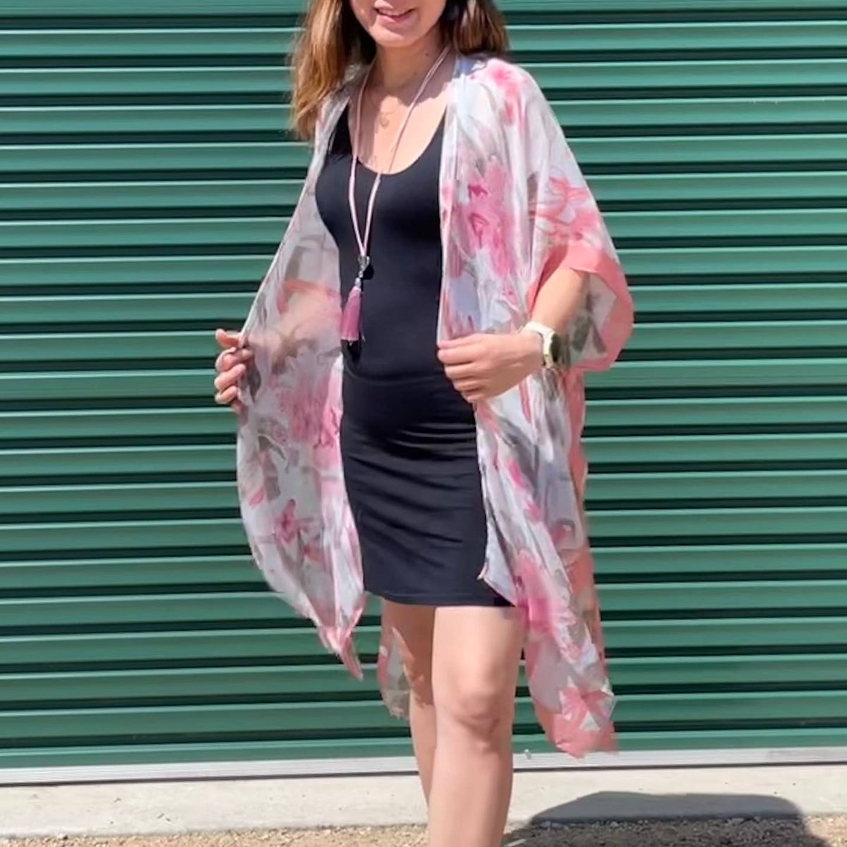 Floral Print Kimono