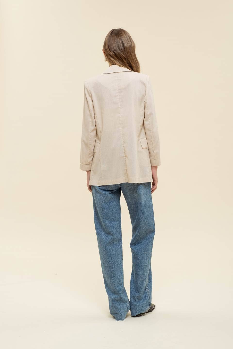 The Shoreline Blazer - 3/4 CUFF SLEEVE COLLARED BLAZER