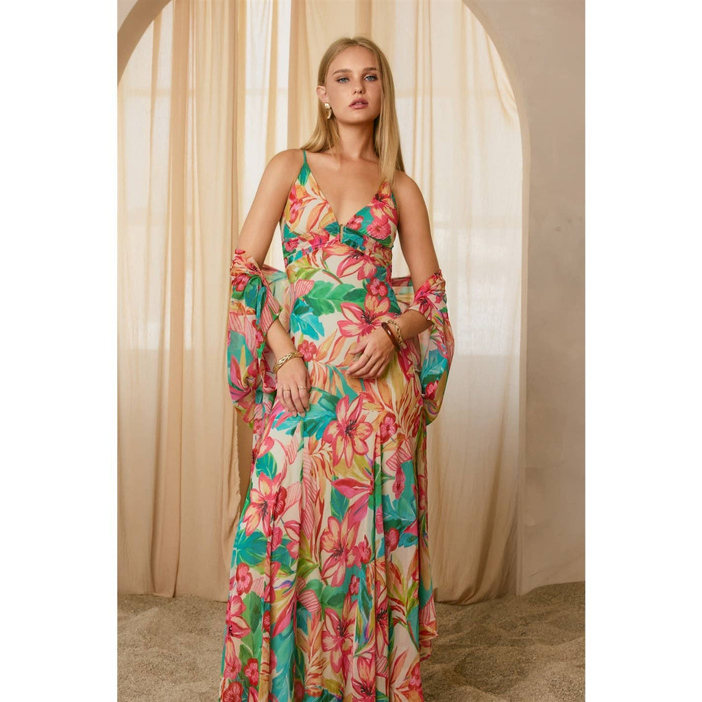 Maui Bloom Maxi Dress