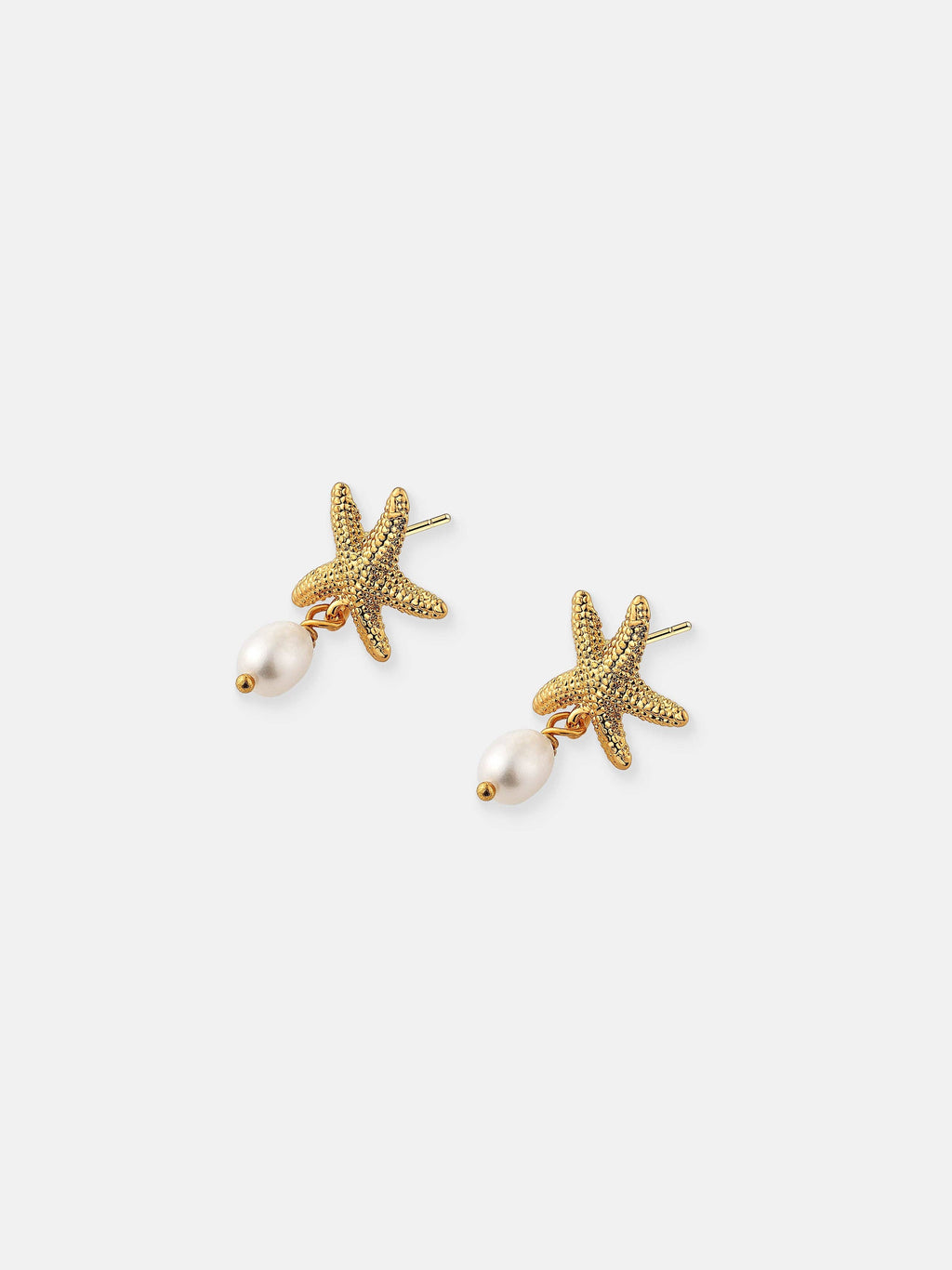 Starfish Pearl 18K Gold Plated Earrings