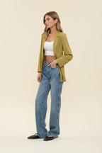 The Shoreline Blazer - 3/4 CUFF SLEEVE COLLARED BLAZER