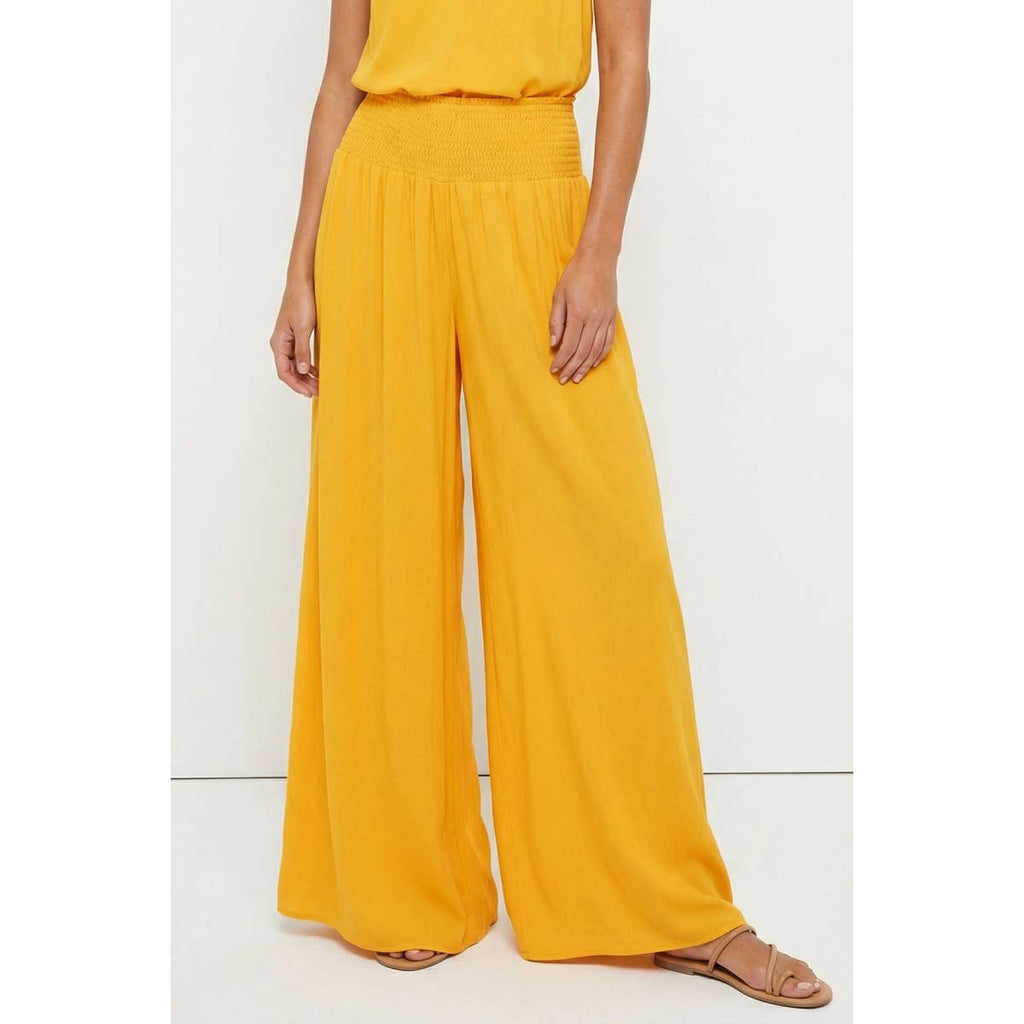 Sunflower Smocked Waist Wide Leg Pant