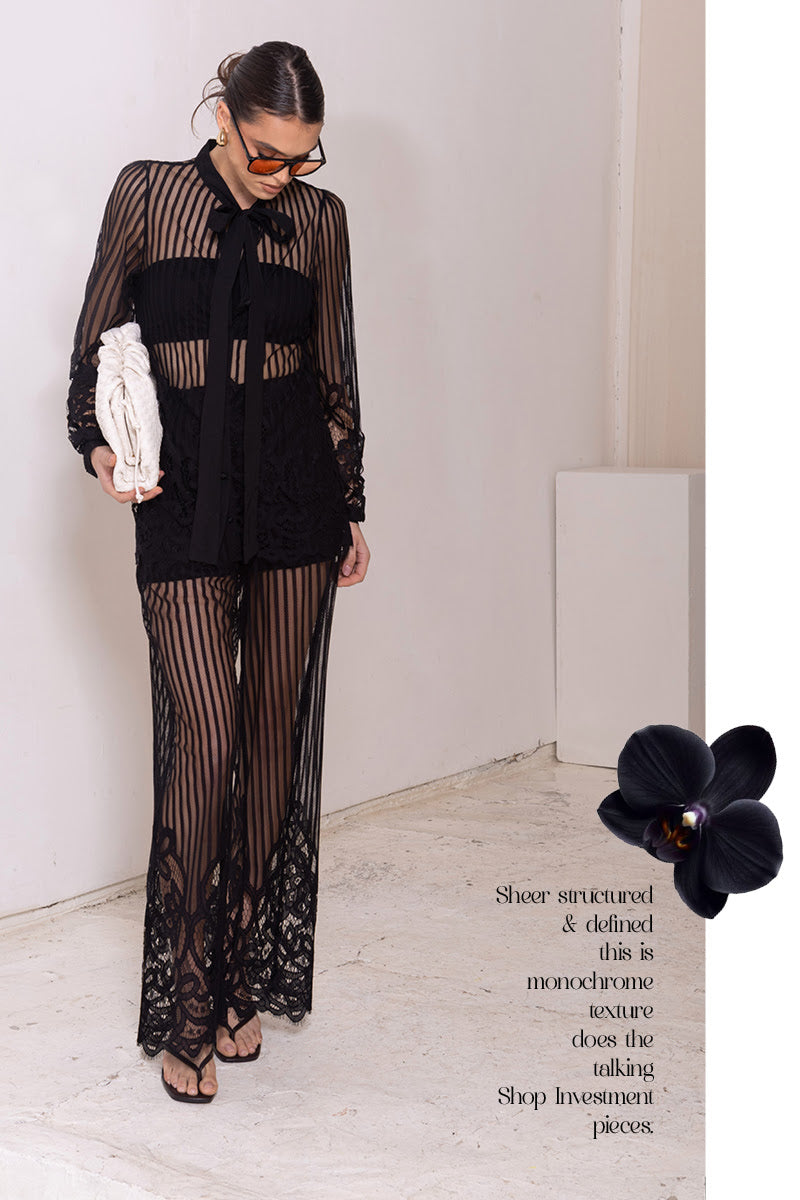 The Noir Romance Lace Pants