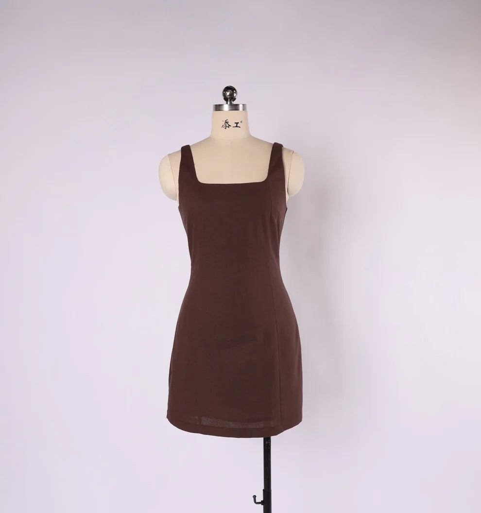 The Lexi Mini Dress - Bitter Chocolate