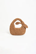 Bow Handle Mini Basket Bag -  2 colours