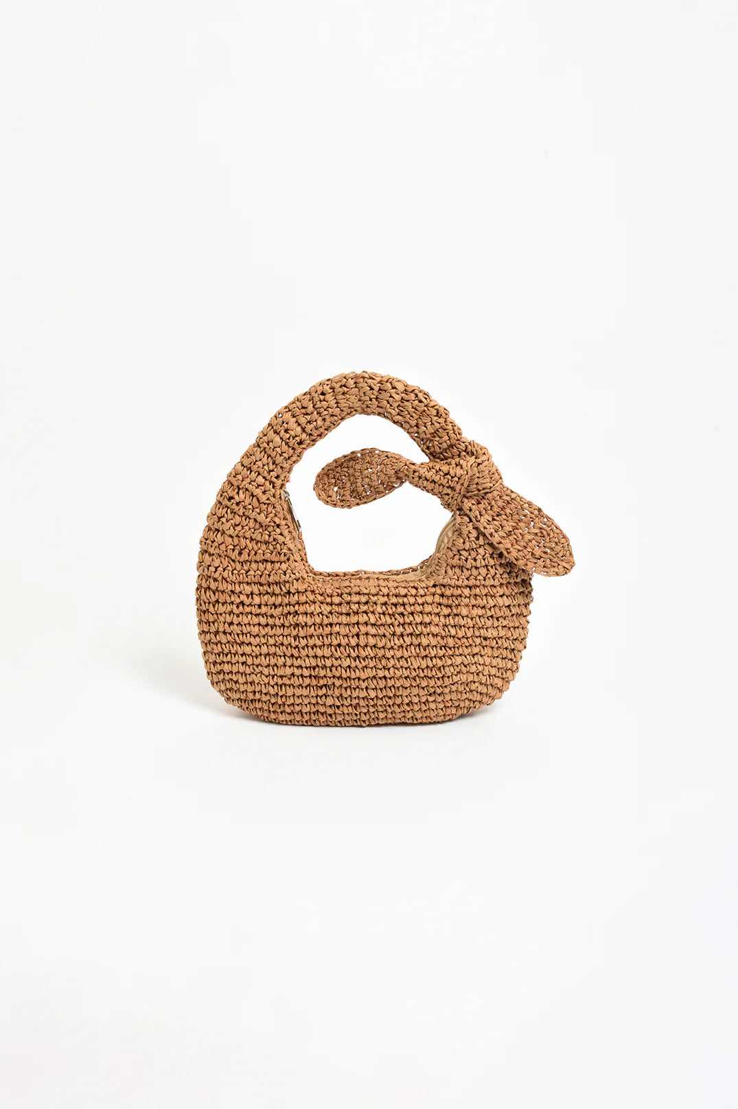 Bow Handle Mini Basket Bag -  2 colours