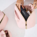 Cosmetic Beauty Bag - Set of 3 in Light Pink