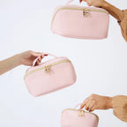 Cosmetic Beauty Bag - Set of 3 in Light Pink