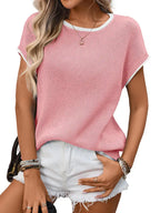 Bella Contrast Trim Knit Top