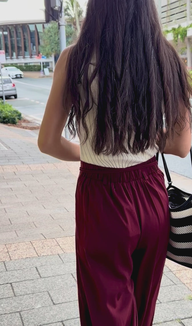 The Bordeaux Luxe Pant