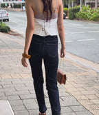 Dark Wash Straight Leg Jeans