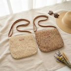 Boho Woven Crossbody Bag - Sand