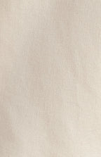 Contrast Detail Cotton Linen Vest Set – Beige/Red