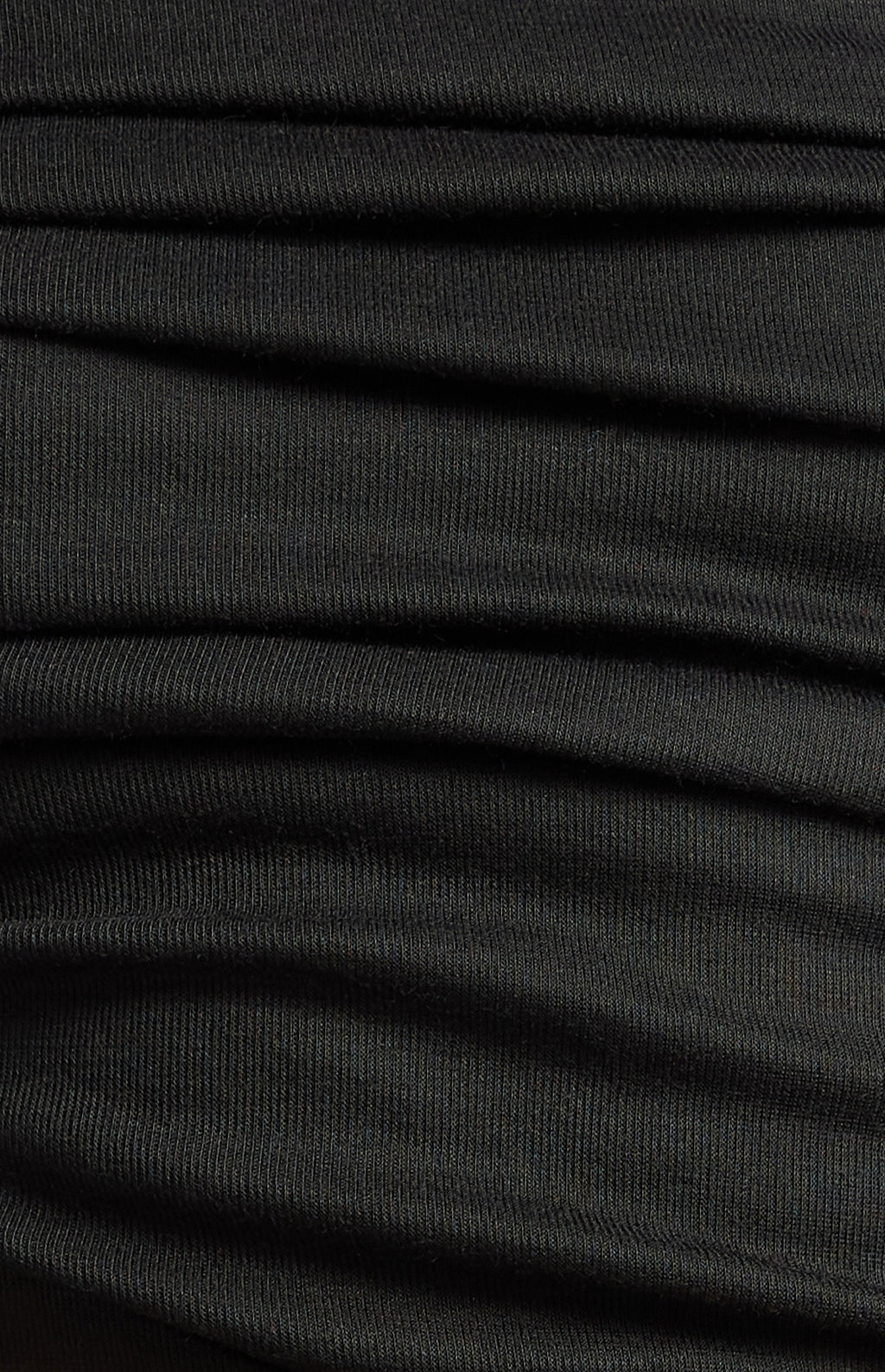 Ruched Long Sleeve Top – Black