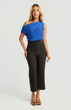 Cobalt Drape Shoulder Top